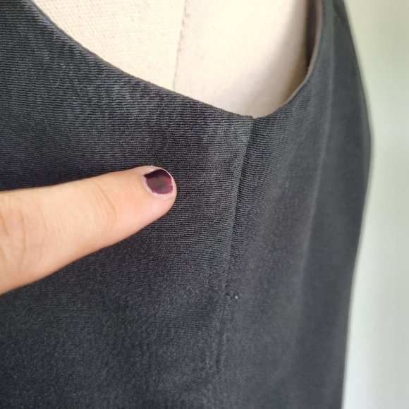 Marshal Gerald Ashley Black Floral Emroidered Midi Dress Vintage 90s Size 12 - Picture 8 of 8